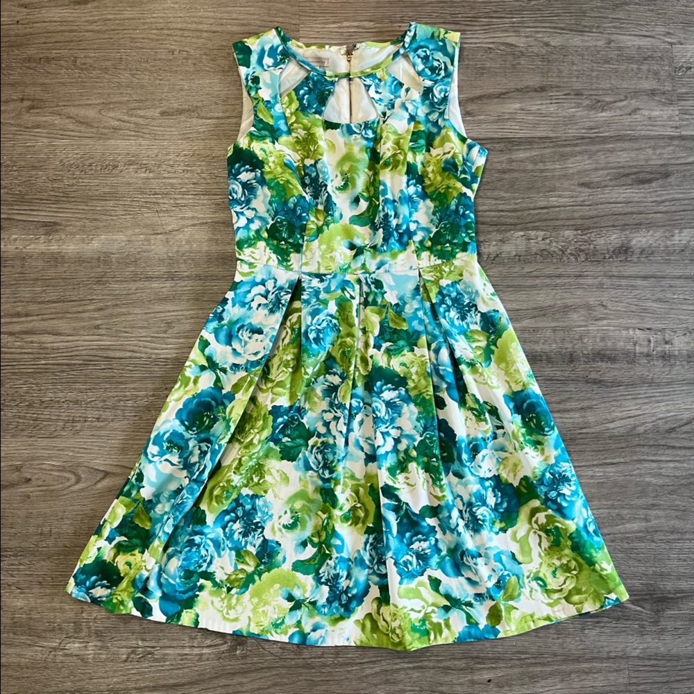 💙Blue and Green Floral Dress💚